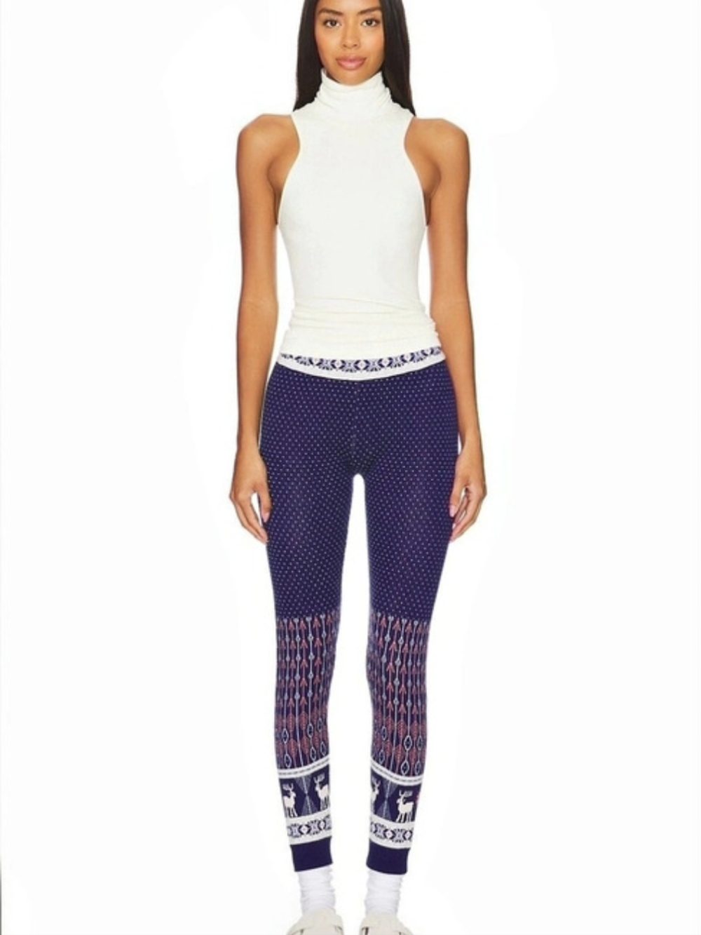 Free People Falala Leggings Blue & White